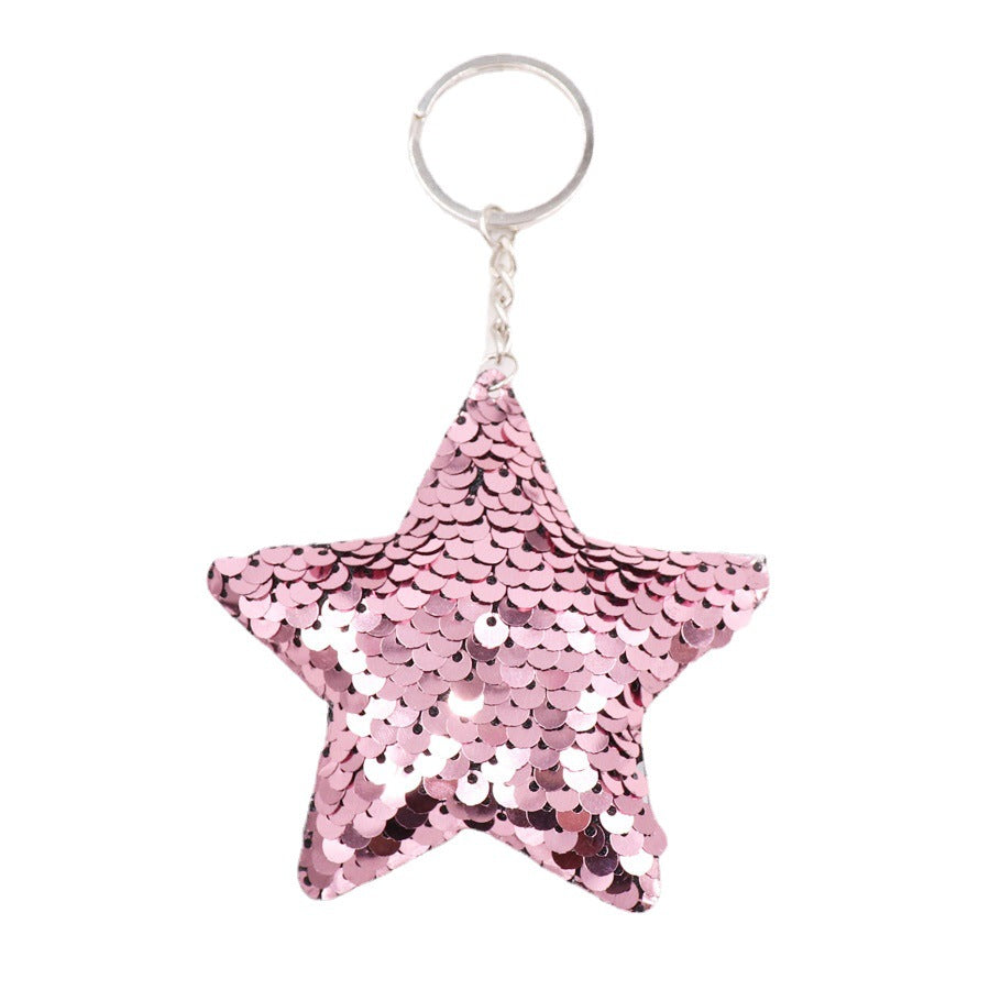 Keychain de árbol de Navidad de lentejuelas coloridas al por mayor